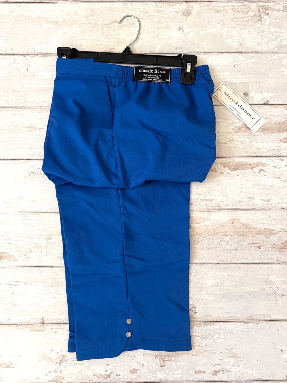 NEW! Alfred Dunner NWT Classic Fit Royal Blue Classic Fit Capri Pants Size 10